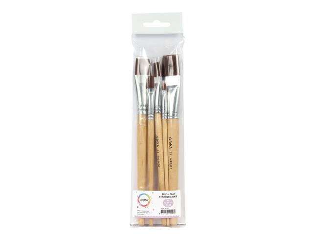 Kwast Qrea synthetisch set a 5 breedtes