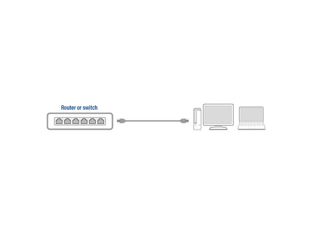 Kabel ACT CAT6 Network koper 0.9 meter zwart