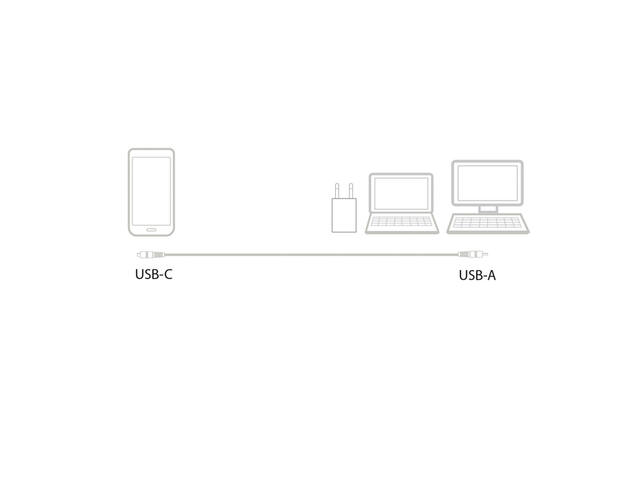 Kabel ACT USB 3.2 naar USB-C laad -en data 1 meter