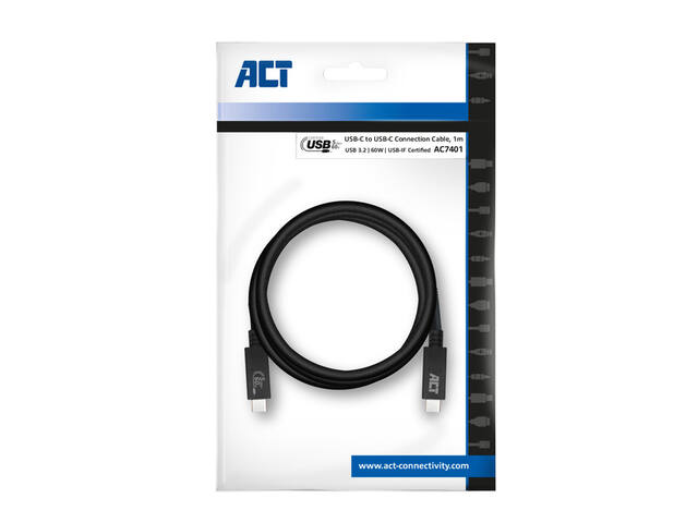 Kabel ACT USB 3.2 USB-C USB-IF gecert. 1 meter