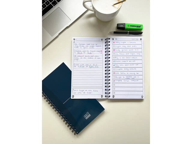 Task Manager Oxford 141x246mm 115vel blauw