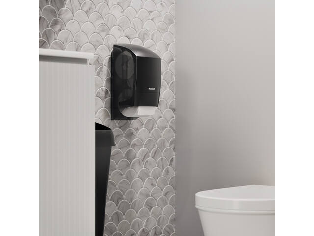Toiletpapierdispenser Katrin systeemrol duo zwart