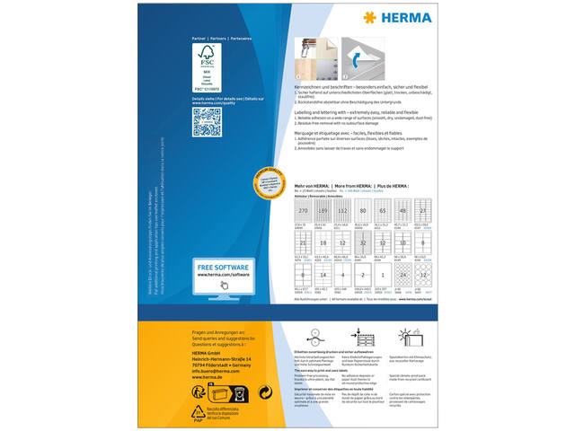 Etiket HERMA 10301 63.5x38.1mm verw wit 2100st