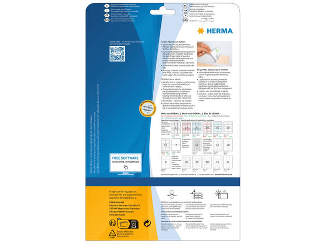 Naambadge etiket HERMA 4412 80x50mm 250st