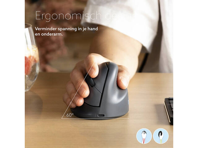 Ergonomisch muis R-Go HE Basic Wireless Rechts M