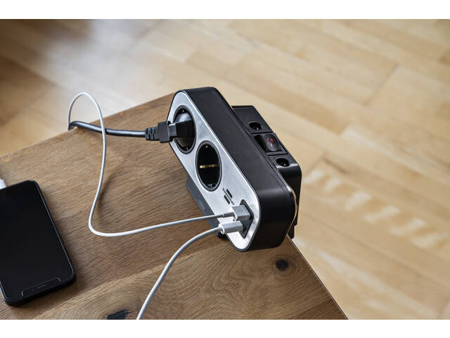 Stekkerdoos Brennenstuhl Estilo 10vdig 2m zwart