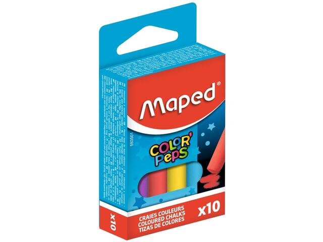 Schoolbordkrijt Maped Color Peps set 10st assorti