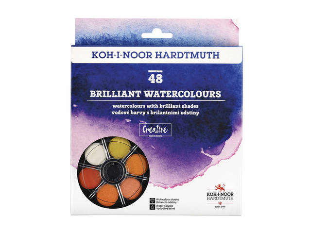 Waterverf Koh I Noor brl ass blister 48 kleuren