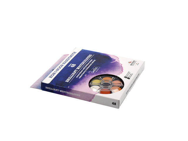 Waterverf Koh I Noor brl ass blister 48 kleuren
