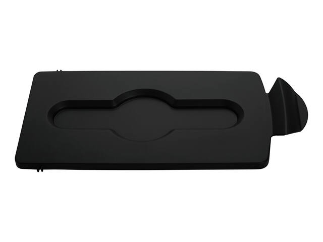 Deksel Rubbermaid Slim Jim RS gesloten zwart