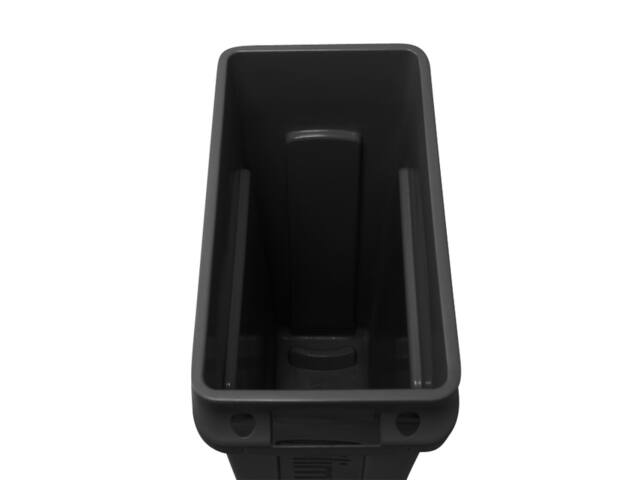 Afvalbak Rubbermaid Slim Jim VT 87L zwart
