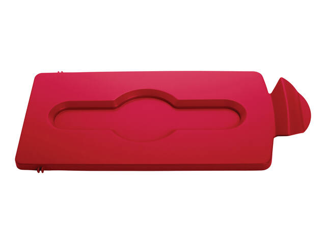 Deksel Rubbermaid Slim Jim RS gesloten rood