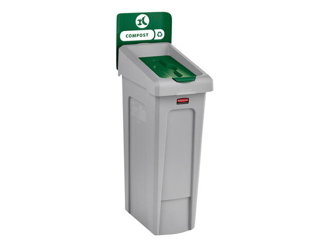 Deksel Rubbermaid Slim Jim RS gesloten groen