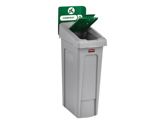 Deksel Rubbermaid Slim Jim RS gesloten groen