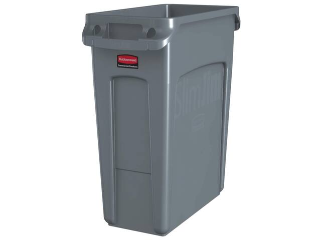 Afvalbak Rubbermaid Slim Jim VT 60L grijs