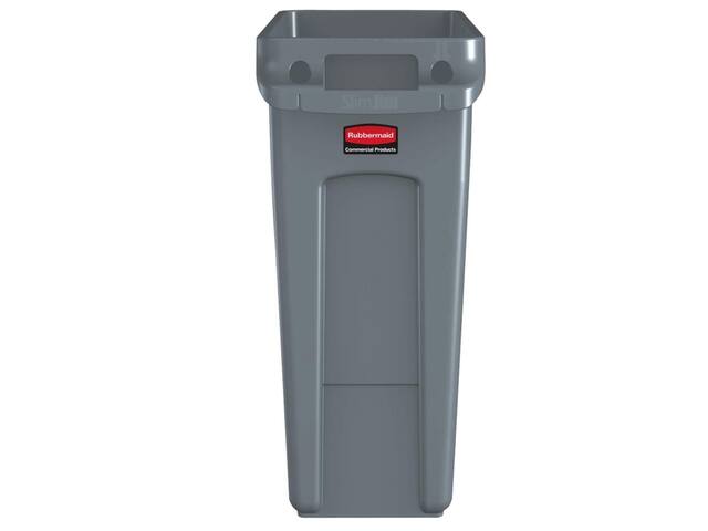 Afvalbak Rubbermaid Slim Jim VT 60L grijs