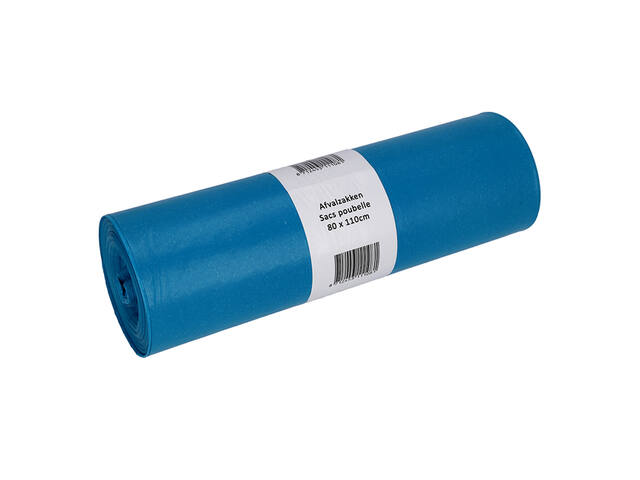 Afvalzak Cleaninq 80x110cm recycled T60 140L blauw
