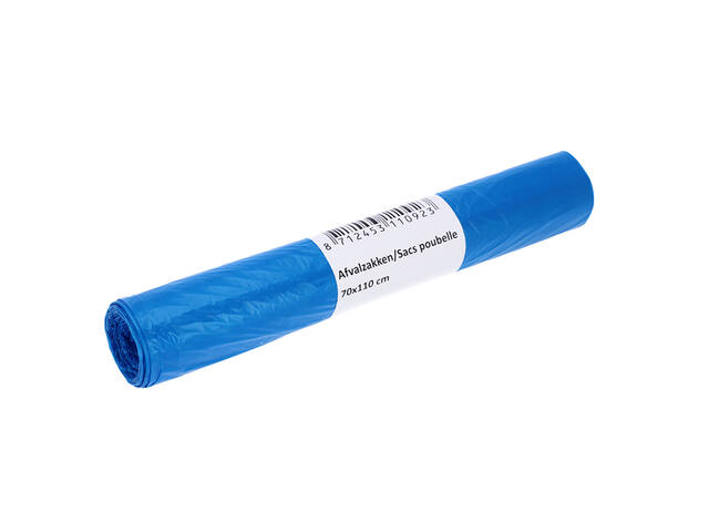Afvalzak Cleaninq 70x110cm T25 120L blauw