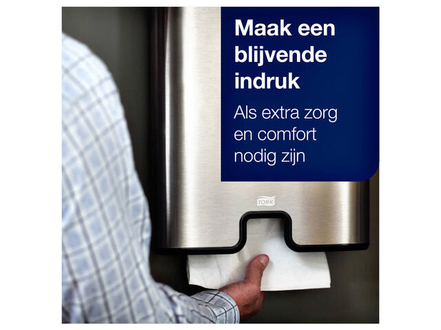 Handdoek Tork H2 Advanced 2laags 212x255mm wit