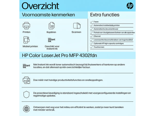 Multifunctional Laser HP Color LaserJet 4302fdn