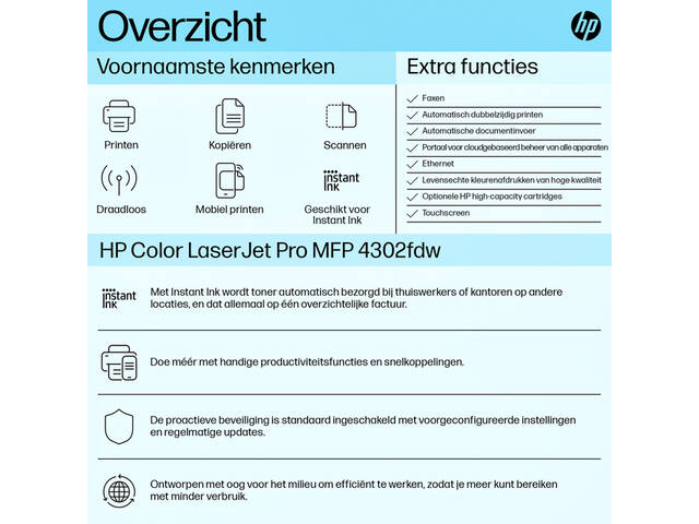 Multifunctional Laser HP Color LaserJet 4302fdw
