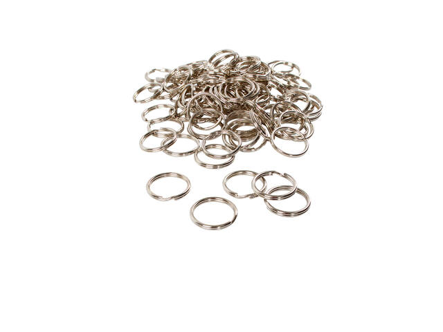 Sleutelring Crea Com zilverkleurig 25mm 100 stuks
