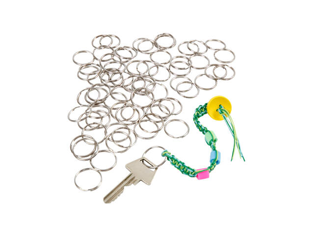 Sleutelring Crea Com zilverkleurig 25mm 100 stuks