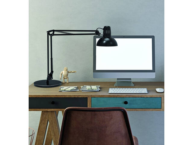 Bureaulamp MAUL Study voet excl lamp E27 zwart