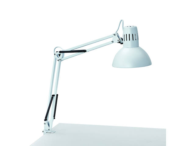 Bureaulamp MAUL Study tafelklem excl.lamp E27 wit