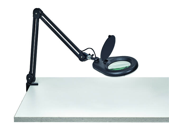 Loeplamp MAUL Viso LED tafelklem zwart