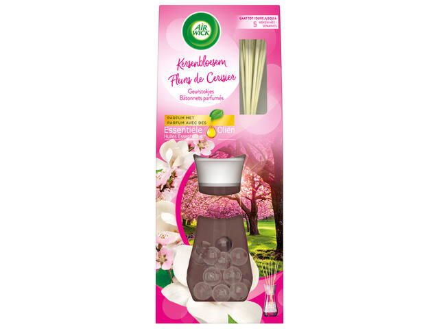 Geurstokjes AirWick Reeds Essential Oil kers 33ml