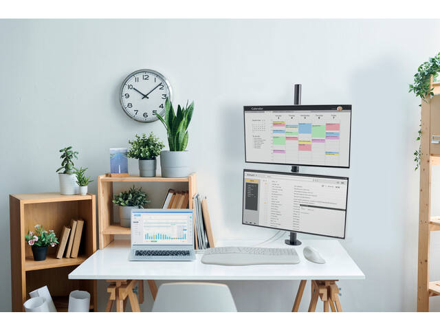 Dubbele verticale bevestiging monitorarm