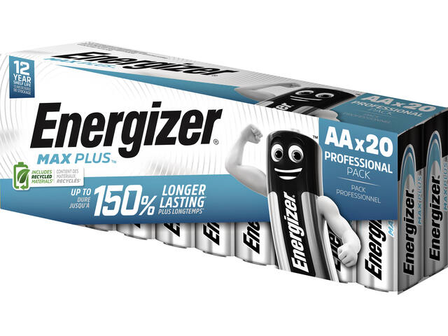 Batterij Energizer Max Plus 20x AA alkaline