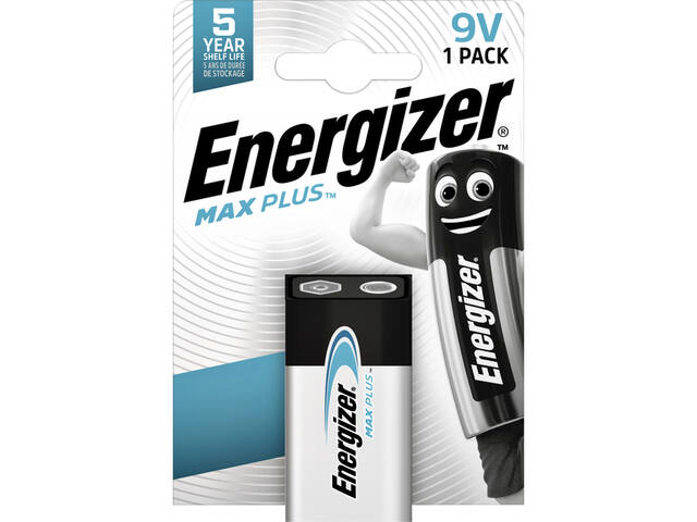 Batterij Energizer Max Plus 9v alkaline