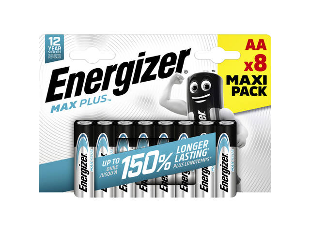 Batterij Energizer Max Plus 8x AA alkaline