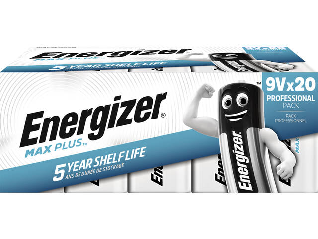 Batterij Energizer Max Plus 20x 9v alkaline
