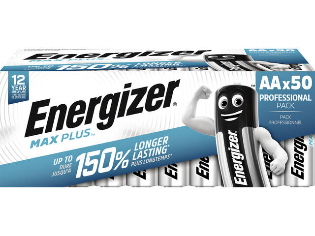 Batterij Energizer Max Plus 50x AA alkaline