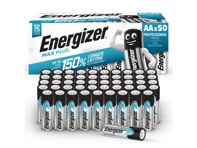 Batterij Energizer Max Plus 50x AA alkaline
