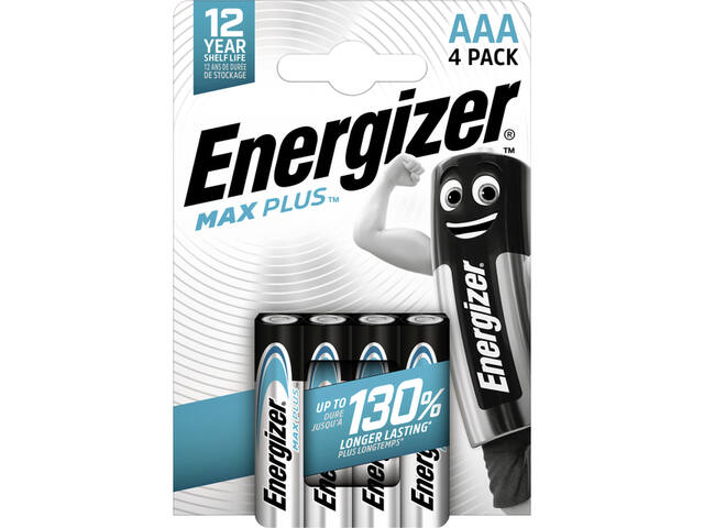 Batterij Energizer Max Plus 4x AAA alkaline