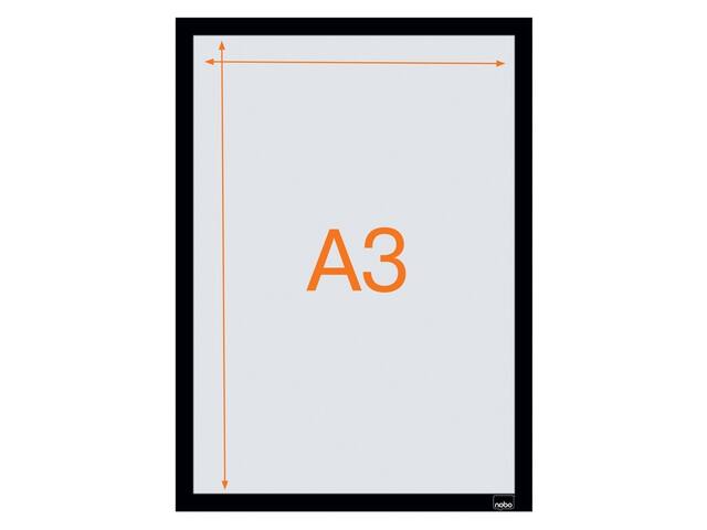 Infokader Nobo zelfklevend A3 zwart  2 stuks