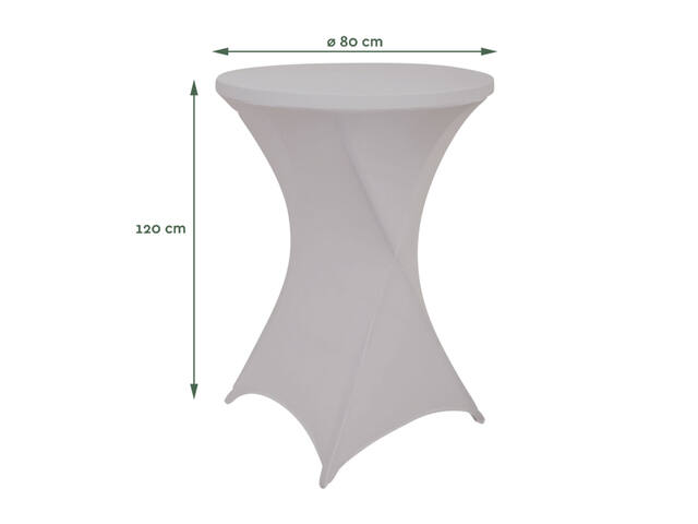 Tafelrok BRASQ voor statafel 80cm grijs