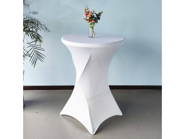Tafelrok BRASQ voor statafel 80cm wit