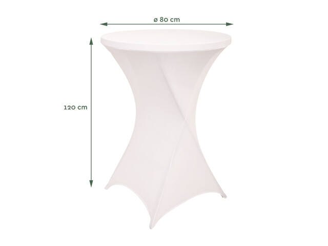 Tafelrok BRASQ voor statafel 80cm wit