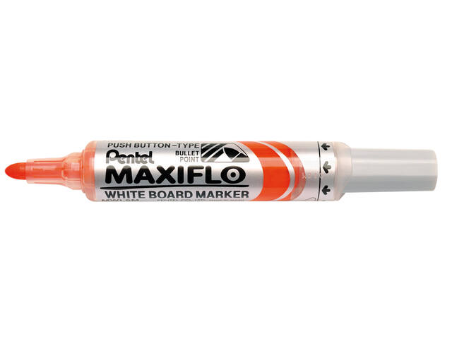 Whiteboardmarker Pentel MWL5M 3mm oranje