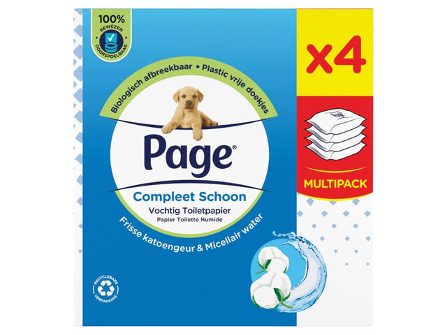 Vochtig toiletpapier Page Compleet Schoon 38vel