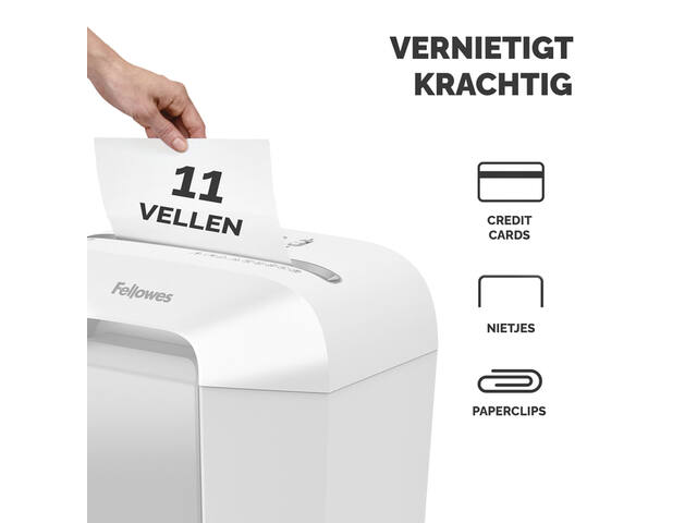 Papiervernietiger Fellowes LX70 4x40mm wit