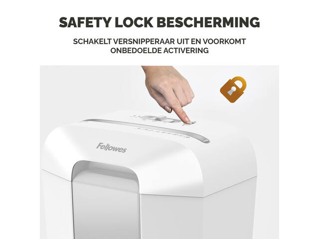 Papiervernietiger Fellowes LX70 4x40mm wit