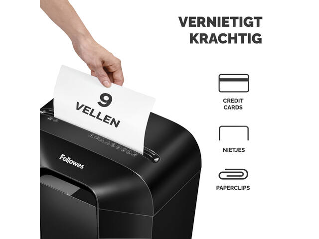 Papiervernietiger Fellowes LX50 4x37mm zwart