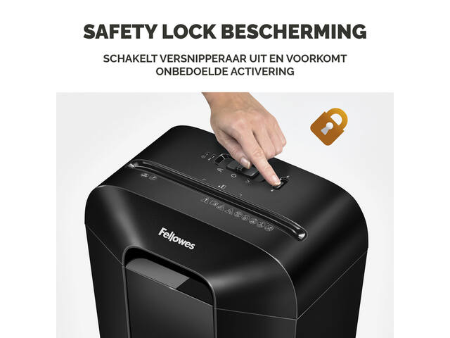 Papiervernietiger Fellowes LX50 4x37mm zwart