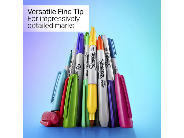 Viltstift Sharpie Glampop F 24st assorti
